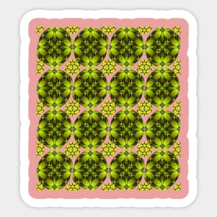 A pattern using fresh green and yellow tangerines. Sticker